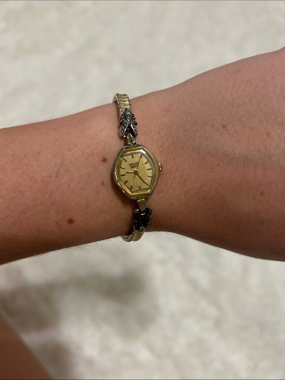 Vintage Gold-Tone Women’s Bracelet Watch - SHARP Quartz